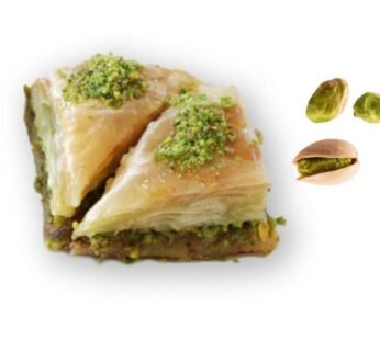 ELITドライ(甘さ控えめ) バクラヴァ・ピスタチオ (トルコのスイーツ)12個 – 350g – ELIT Kuru Baklava Fıstıklı  (12pcs 350g)